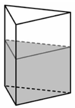 В сосуд, имеющий форму правильной треугольной призмы, налили воду (вар. 47)