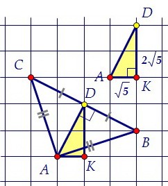 B3. Найти высоту нарисованного на клеточках треугольника (вар. 48)
