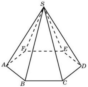 Объём правильной шестиугольной пирамиды и поиск бокового ребра