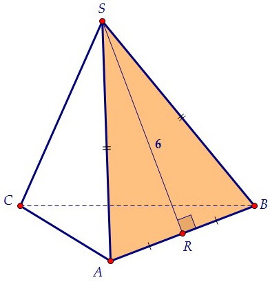B9. Площадь боковой поверхности треугольной пирамиды (вар. 48)