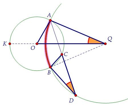 Две пересекающиеся окружности и подобные треугольники (вар. 52)