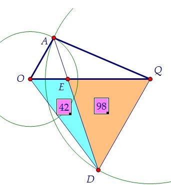 C4. Две пересекающиеся окружности и подобные треугольники (вар. 52)