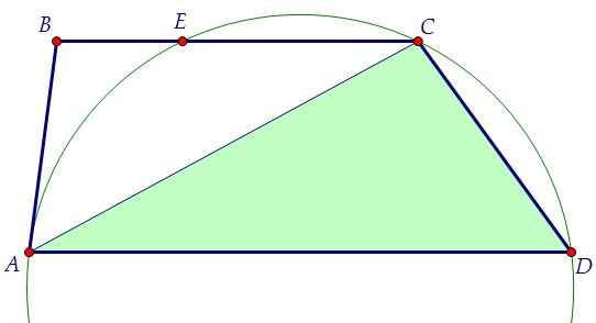 Трапеция и две окружности, описанные около треугольников (вар. 53)