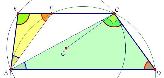 C4. Трапеция и две окружности, описанные около треугольников (вар. 53)
