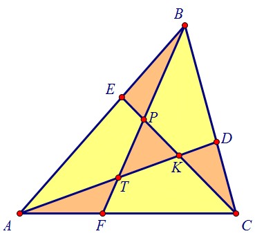 Четыре треугольника, заштрихованные на рисунке, равновелики (вар. 61)