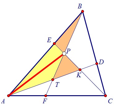 C4. Четыре треугольника, заштрихованные на рисунке, равновелики (вар. 61)