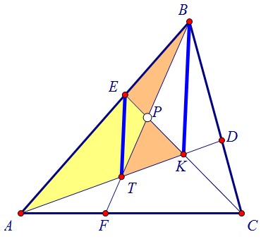 C4. Четыре треугольника, заштрихованные на рисунке, равновелики (вар. 61)