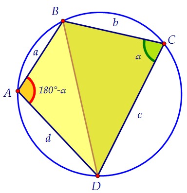 18(C4). Вокруг выпуклого четырёхугольника со сторонами описана окружность (вар. 84)