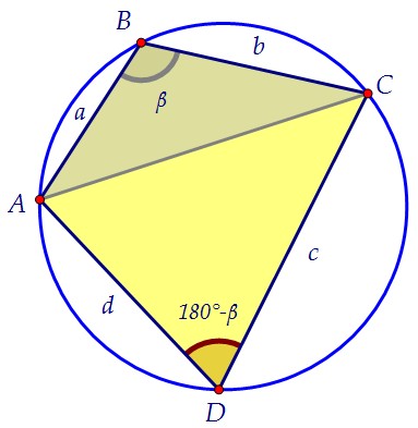 18(C4). Вокруг выпуклого четырёхугольника со сторонами описана окружность (вар. 84)