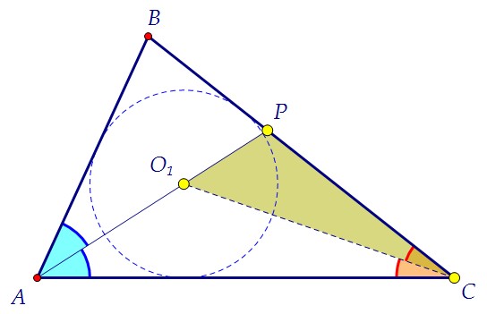 Окружность с центром на стороне AC проходит через вершину С (вар. 94)
